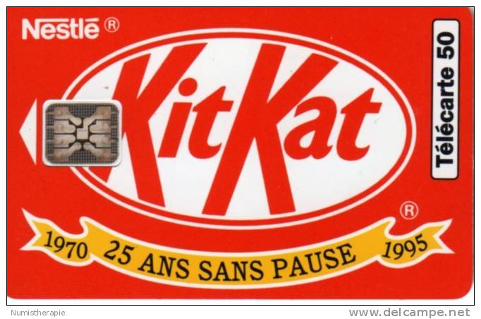 Publicité Chocolat : Kit Kat : 25 Ans Sans Pause : 1970-1995 - Lebensmittel