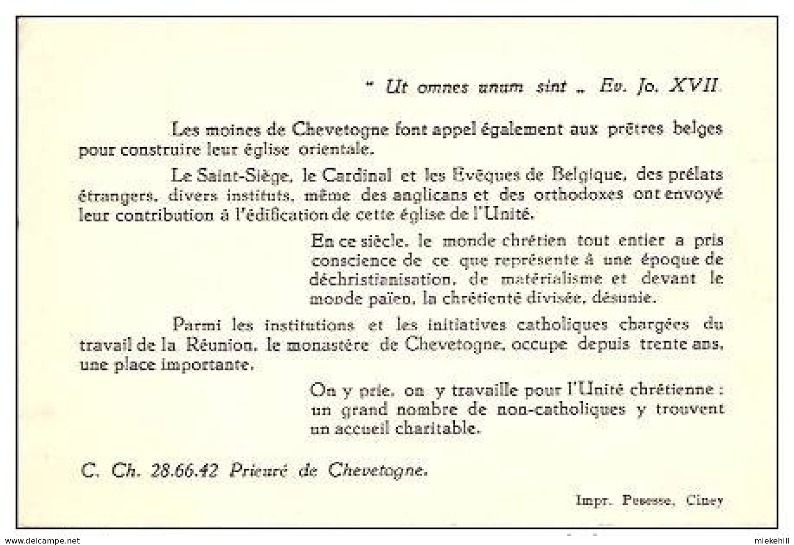 CHEVETOGNE-PRIEURE-EGLISE ORIENTALE-UNITE CHRETIENNE-RELIGION - Ciney