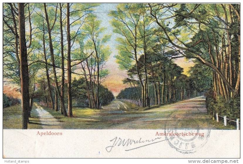 ANSICHTKAART APELDOORN (422) AMERSFOORTSE WEG *  POSTSTEMPEL 1904 NAAR ZWOLLE - Apeldoorn