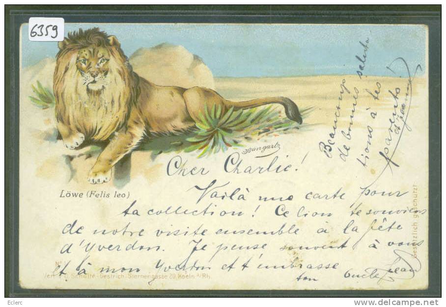 LION - LÖWE - LITHO  - TB - Lions