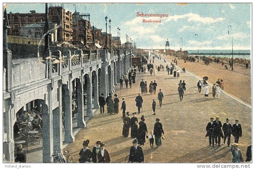 ANSICHTKAART SCHEVENINGEN (589) BOULEVARD * POSTSTEMPEL 1921  GELOPEN NAAR ROTTERDAM - Scheveningen