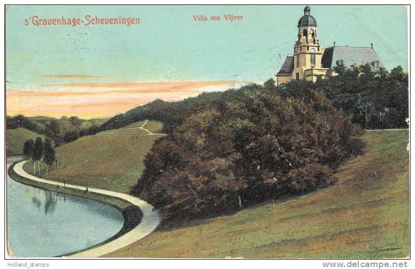 ANSICHTKAART SCHEVENINGEN (608) VILLA TEN VIJVER *  POSTSTEMPEL 1906  GELOPEN NAAR ROTTERDAM - Scheveningen