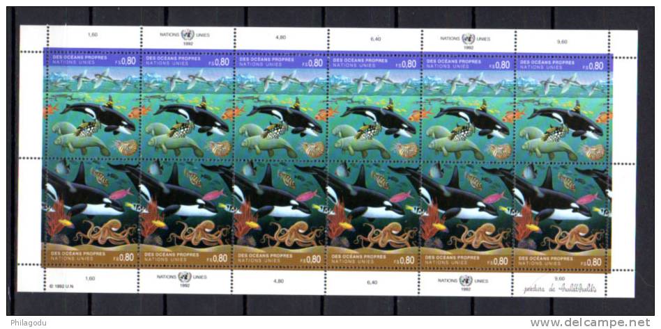 1991 : New York, Genève, Vienne, Environnement Marin, Océans Propres, Neuf Sans Charnière ++ - Andere & Zonder Classificatie