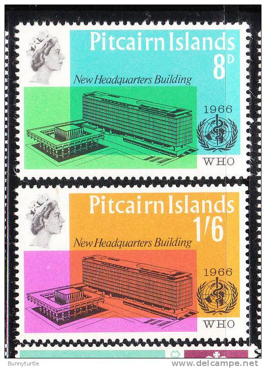 Pitcairn Islands 1966 WHO Headquarters Issue Omnibus MNH - Islas De Pitcairn