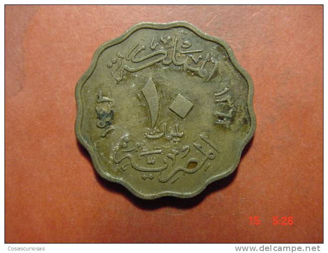 550  EGYPT EGYPTE EGIPTO   10 MILLIEMES  AÑO / YEAR  1943 VF-   OTHERS IN MY STORE - Egipto