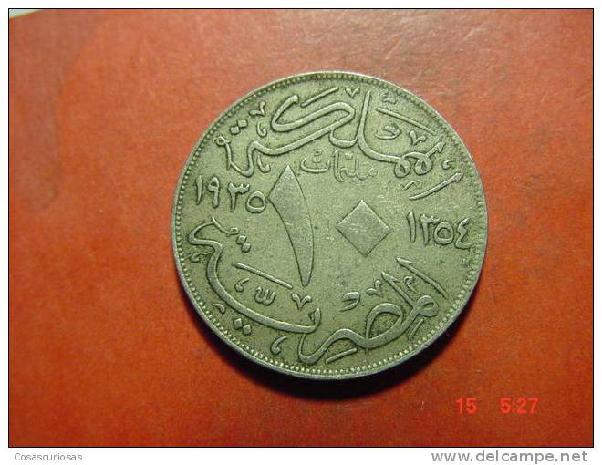 556  EGYPT EGYPTE EGIPTO   10 MILLIEMES  AÑO / YEAR  1935  VF  OTHERS IN MY STORE - Aegypten