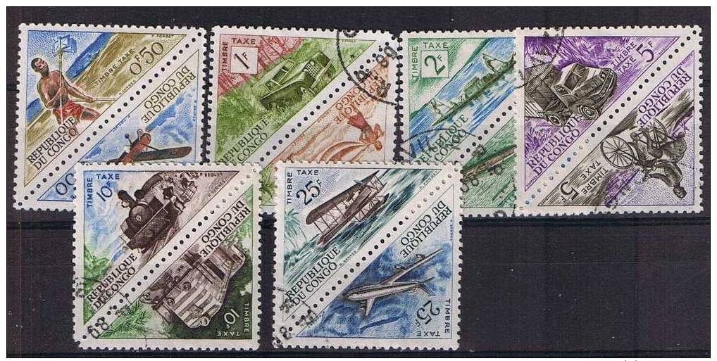 CONGO 1961 TAXES 34 A 45 - Gebraucht