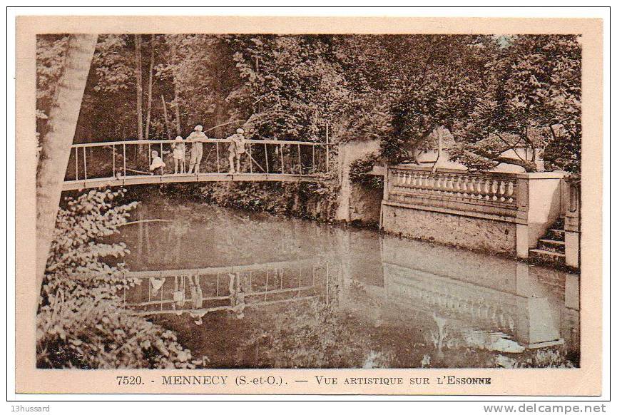 Carte Postale Ancienne Mennecy - Vue Artistique Sur L'Essonne - Mennecy