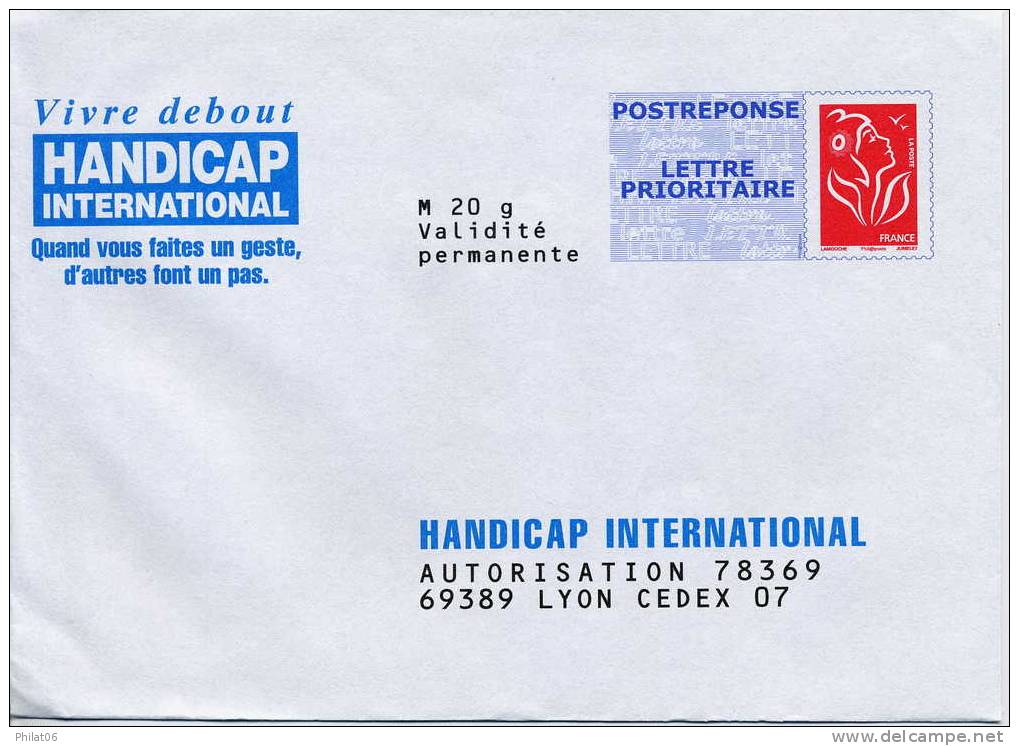 PAP Réponse "Vivre Debout Handicap International  " - Prêts-à-poster:Answer/Lamouche