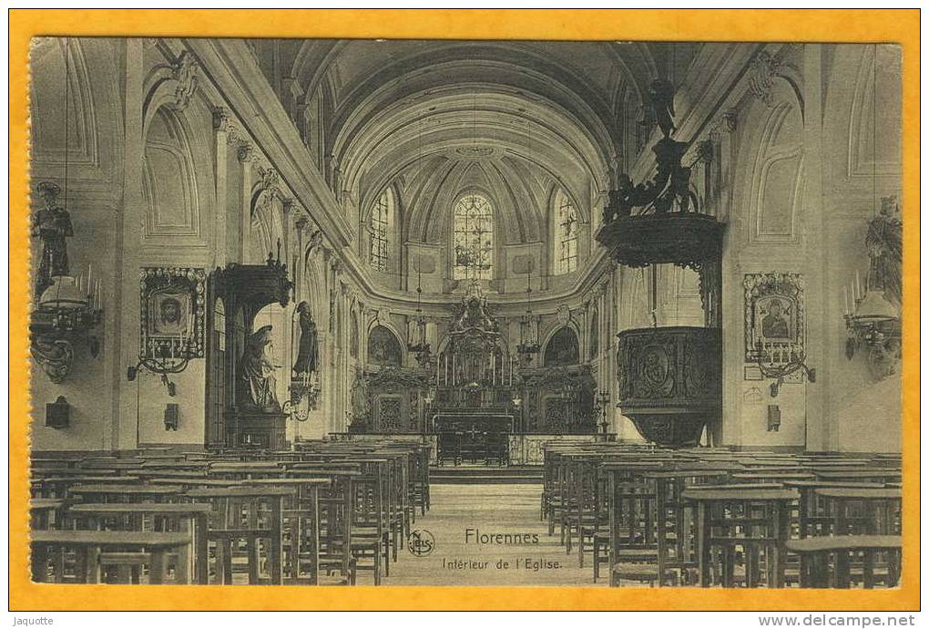 FLORENNES - Belgique - Intérieur De L´Eglise Non Circulée Edit Réservée B.L.- NELS - Florennes