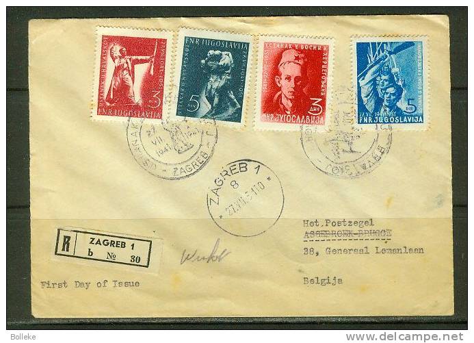 Militaria  -  Yougoslavie  -  Lettre Recommandée De 1951  -  Soldats  -  Fusils - Expédié Vers La Belgique - Storia Postale