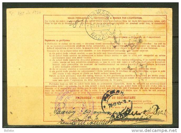 Yougoslavie  -  Mandat Postal De 1930 - Lettres & Documents