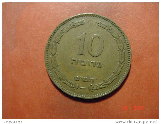 582 ISRAEL  10 PRUTOT    YEAR/AÑO 1949  FINE   OTHERS IN MY STORE - Israel