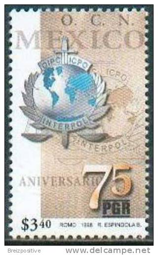 Mexique Mexico 1998 - 75ème Anniversaire D´Interpol / 75 Years Of Interpol - MNH - Policia – Guardia Civil