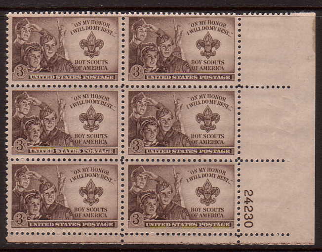 U.S. 995 X 6  BOY SCOUT   ** - Unused Stamps