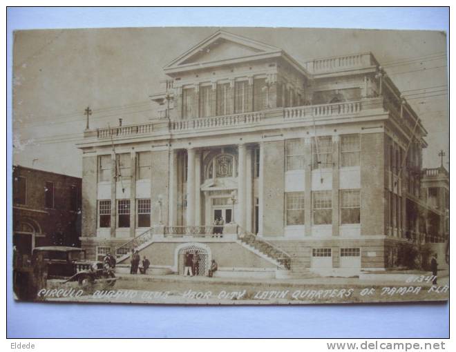 Ybor City  Tampa Circulo Cubano Latin Quarters Auto Real Photo - Cuba