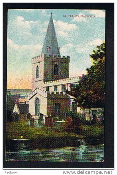 Early Postcard St Peter's Church Mansfield Nottinghamshire  - Ref 452 - Autres & Non Classés