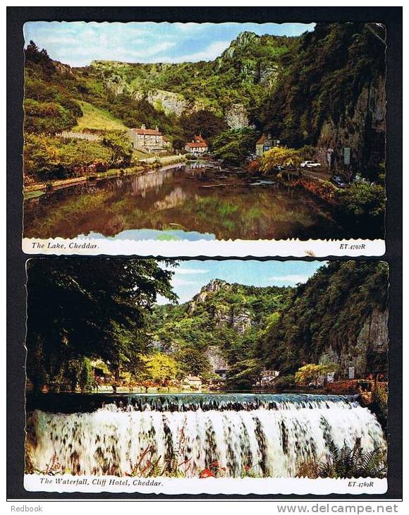 5 Postcards Cheddar Somerset - Jacobs Ladder - Cliff Hotel - The Lake   - Ref 452 - Cheddar