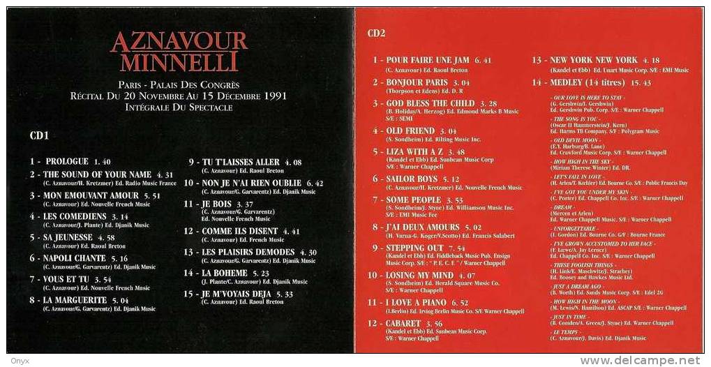 2 CD - AZNAVOUR & MINELLI - Hit-Compilations