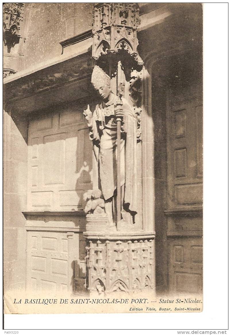 54210. SAINT-NICOLAS-de-PORT : Statue De ST-Nicolas/ CPA NEUVE /coin Plié  (rare) - Saint Nicolas De Port