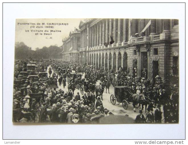 Funérailles De M. CHAUCHARD 10 Juin 1909 - Voiture Du Maitre  Et Le Deuil - Funerali