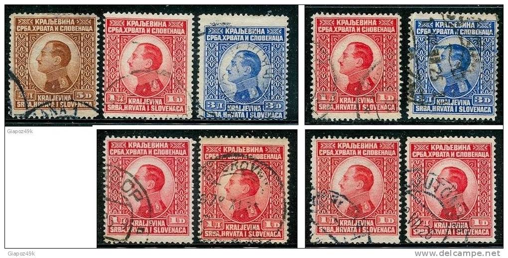 ● JUGOSLAVIA  - Regno  - 1924 - N.  159 . . .   Usati  - J168 /69 /70 /71 - Used Stamps