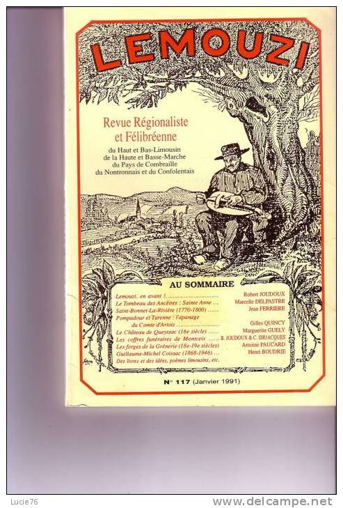 REVUE Félibréenne  -  LEMOUZI  -  Rites Populaires Et Traditions Limousines - N° 117  Janvier 1991 - Limousin