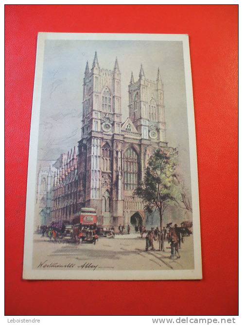 CPA -ANGLETERRE-WESTMINSTER ABBEY-CARTE ILLUSTREE-CARTE EN BON ETAT. - Westminster Abbey