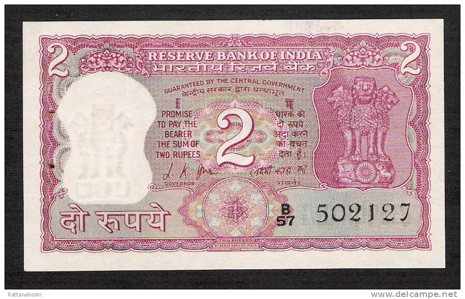 INDIA INDE  P67a   2   RUPEES (1969)    S.76   UNC.   2 P.h. - Inde