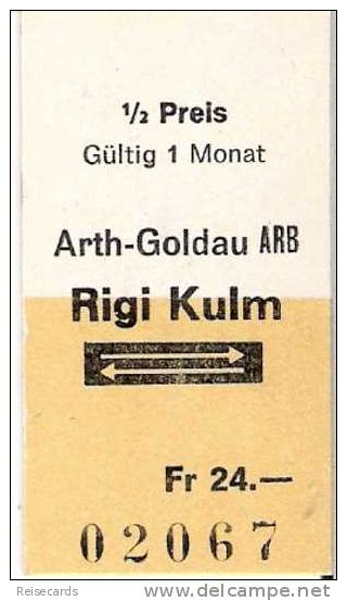 Schweiz: Rigi Bahnen, Arth-Goldau ARB-Rigi Kulm - Europa