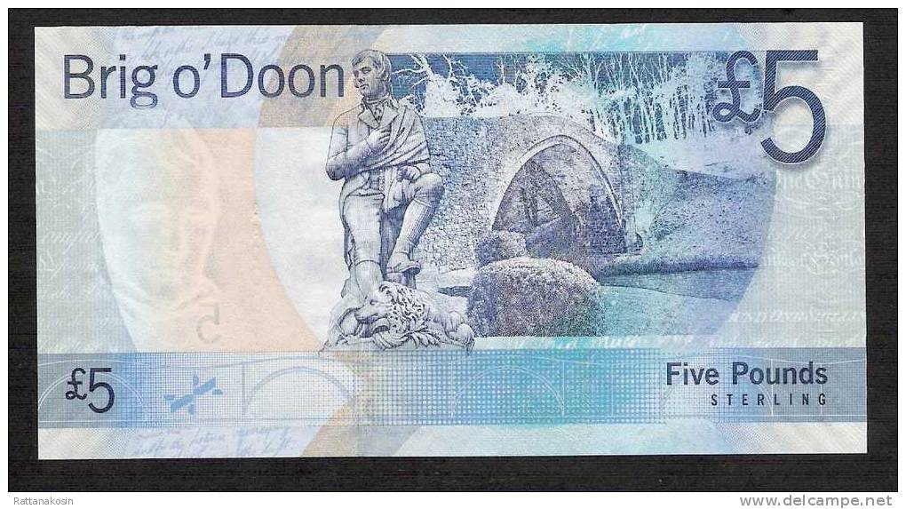 ECOSSE SCOTLAND P124a 5 POUNDS 2007 VERY LOW NUMBER AA000175   UNC. - 5 Pounds