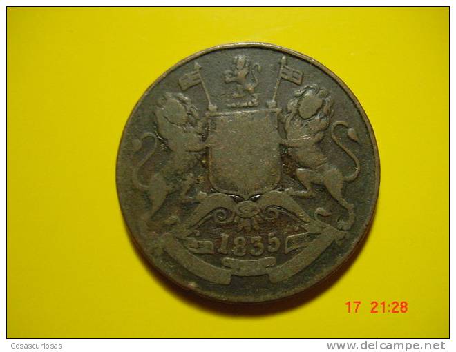 666 EAST INDIA COMPANY  HALF ANNA      YEAR 1835  FINE-     OTHERS IN MY STORE - India