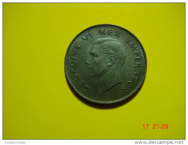 672  SOUTH AFRICA SUID AFRIKA  BIRD PAJARO ANIMAL FARTHING       YEAR 1942  UNC-     OTHERS IN MY STORE - Sudáfrica