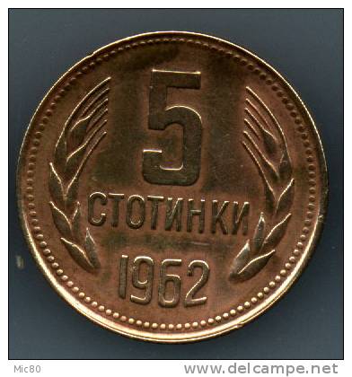Bulgarie 5 Stotinki 1962 Ttb - Bulgarie