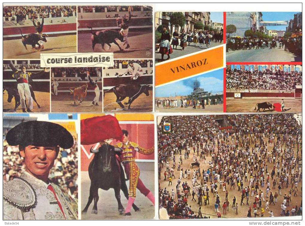 Lot De 10 Cartes Postales : TAUREAUX - TOREROS - Course - El Cordobes -passe De Poitrine - Estocade - Tauri