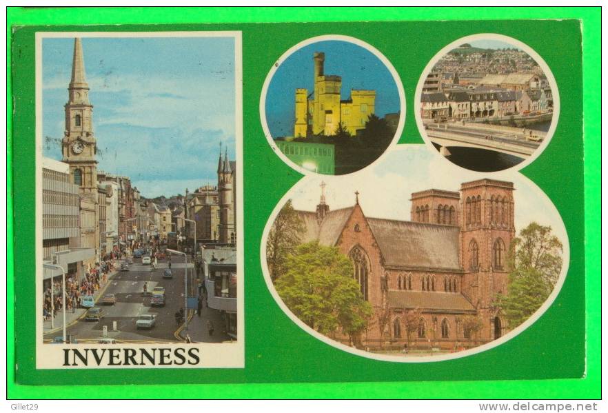 INVERNESS, SCOTLAND - 4 MULTIVUES - CARD TRAVEL IN 1981 - - Inverness-shire