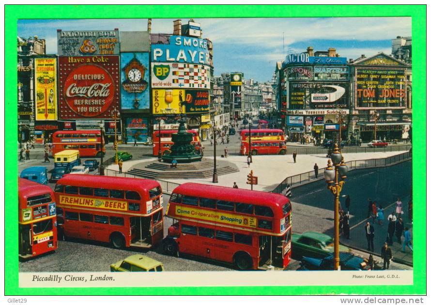 LONDON, UK - PICCADILLY CIRCUS - ANIMATED WITH BUSSES - FRANK LAZI - - Piccadilly Circus