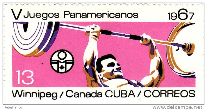 1967 Cuba - V° Giochi Panamericani A Winnipeg - Haltérophilie