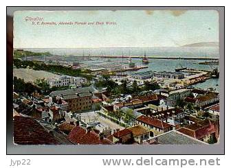 CP Ancienne Gibraltar R.E. Barracks Alameda Parade And Dock Works - Gibraltar