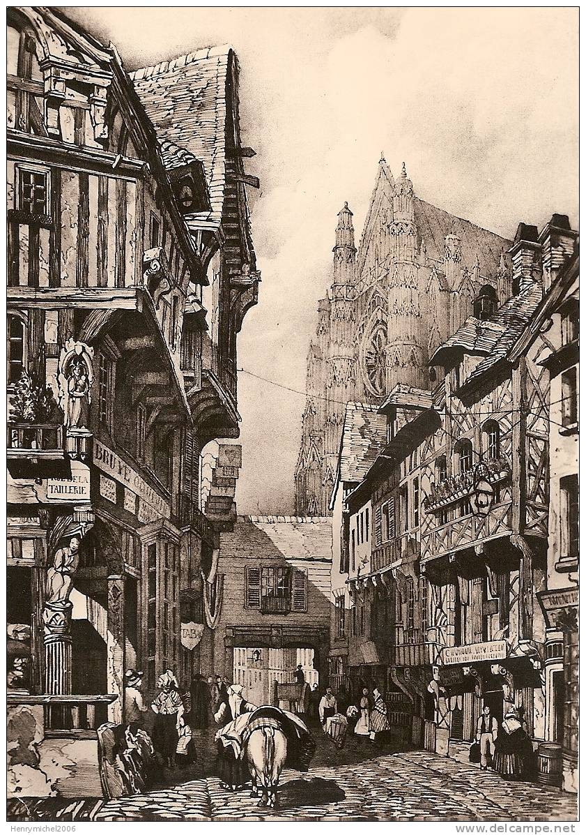 Beauvais , La Rue St Pierre Au 19e Siecle - Beauvais