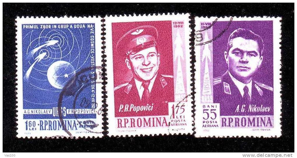 Romania 1962 Vostok 3-4,Space Flight,Mi.2096-8,C123 ,CTO,used. - Europe