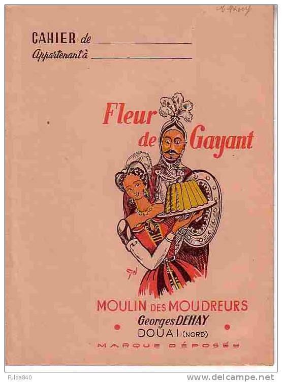 Douai.   FLEUR DE GAYANT  - Moulin Des Moudreurs.   (Protège Cahier Publicitaire) - B