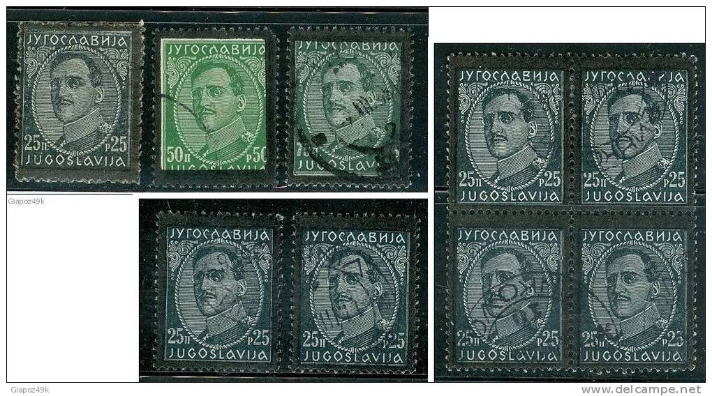 ● JUGOSLAVIA  - Regno  - 1934 - N. 263 . . .usati  - J195 /96 /97 - Used Stamps