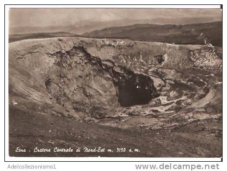 30530)cartolina Illustratoria  Etna - Cratere Cent. Di Nord-est E Panorama - Enna