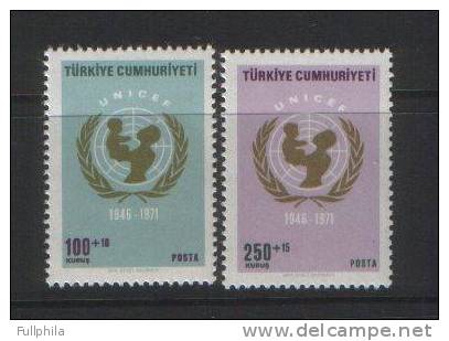 1971 TURKEY 25TH YEAR OF UNICEF MNH ** - UNICEF