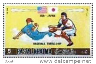 RAS AL KHAIMA - 1972 - BASEBALL USA - GIAPPONE - Da BF MI BL 128 ** - Honkbal
