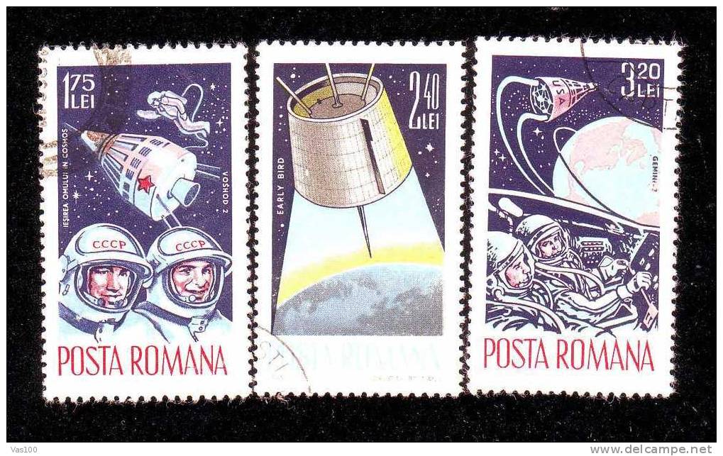 Romania 1965 Space Achievements,Mi.2427-29  ,VFU,used - Europa