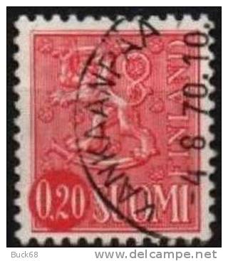 FINLANDE Poste 536 (o) Lion Stylisé Joli Cachet - Used Stamps