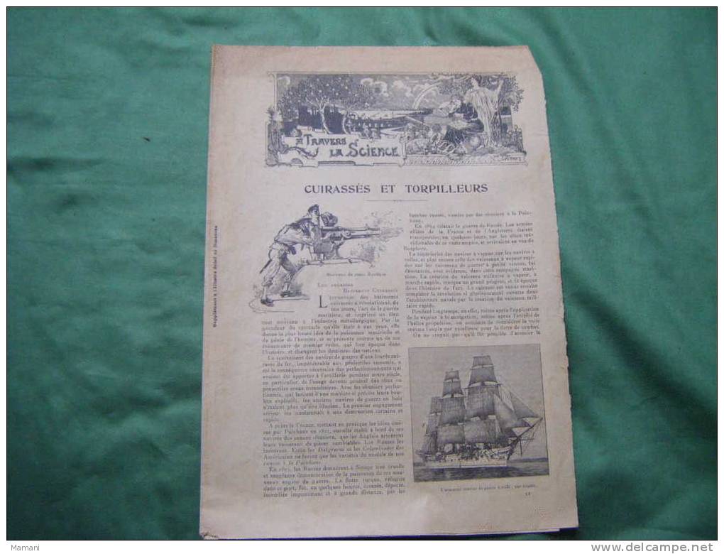 Supplement A L'illustre Soleil Du Dimanche-autour Du Monde-.2 Feuilles-incomplet -cuirasses Et Torpilleurs-- - Other & Unclassified