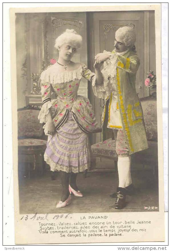 15376 Couple Danse LA PAVANNE éd : J.K. Datée 1906 - Danse